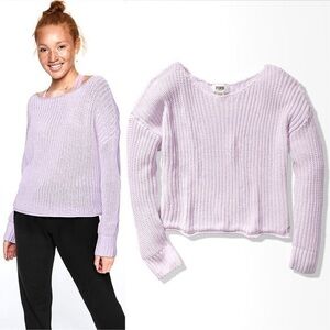 PINK VICTORIA’S SECRET SLOUCHY SWEATER TOP LARGE